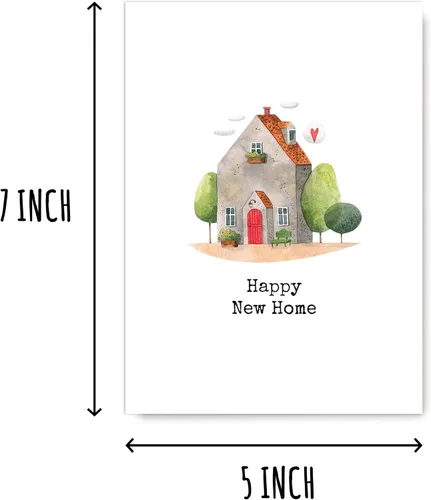 Miniatura 2 de KrysDesigns Happy New Home Card - Tarjeta en blanco de 5 x 7 pulgadas con sobre