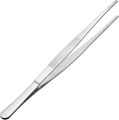 Miniatura 7 de uxcell 1 pinza recta de acero inoxidable 430 de 6.3 pulgadas con punta dentada, herramienta de jardín diaria