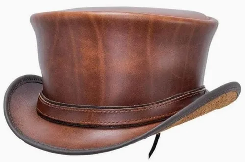 Miniatura 4 de American Hat Makers Hampton - Sombrero de cuero para hombre y mujer, sombrero de ala ancha moldeable