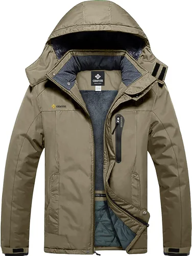 Miniatura 19 de GEMYSE - Chaqueta de esquí para hombre, impermeable, para invierno, con capucha, resistente al viento, cortavientos, para la nieve y la lluvia