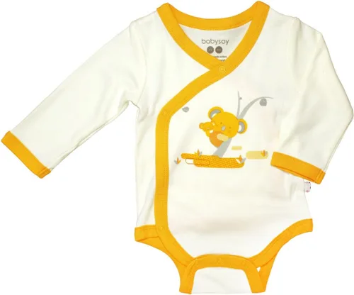 Miniatura 17 de Babysoy Kimono de algodón orgánico de manga larga Onesie Bodysuit