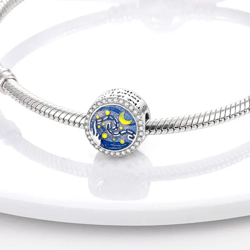 Miniatura 185 de MULA - Dijes de plata de ley 925 para pulseras y collares, colgantes de letras para la familia, cuentas de viaje en avión, dijes de árbol