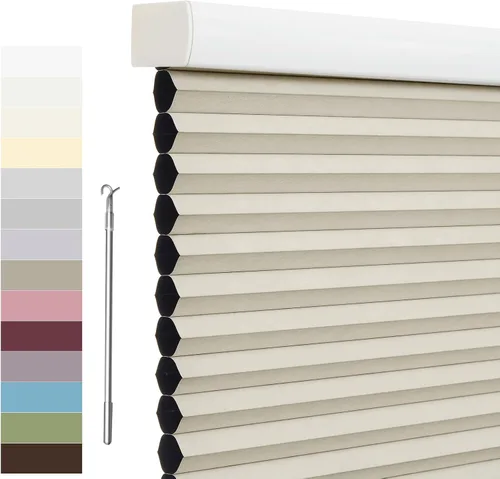 Miniatura 33 de Tonature Persianas Celulares de Tamaño Personalizado para Ventanas Cortinas Blackout sin Cordón Persianas Enrollables Protección UV Aislamiento