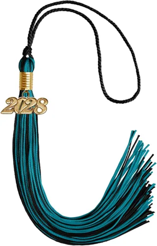 Miniatura 52 de Endea Graduation - Borla de doble color mixto con fecha dorada (negro/dorado antiguo, 2021)