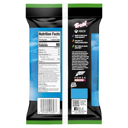 Miniatura 2 de Trolli Sour Brite Crawlers, dulces, cereza-limón, fresa-uva y naranja-lima, dulce y agrio, gusanos de goma, 7.2 oz