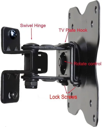 Miniatura 3 de VideoSecu Soporte de pared giratorio para TV con inclinación para Dell 19" 20" 22" 23" 24" 27" 28" 29" 30" 32" UP2716D U2717DA P2715Q S2716DG S2817Q