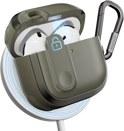 Miniatura 19 de MAGEASY Odyssey - Funda para AirPods Pro 2, funda resistente para AirPods Pro con bloqueo seguro, clip de mosquetón para protección a prueba