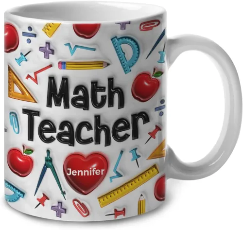Miniatura 16 de Lotacy Regalos del profesor de arte, taza de café impresa 2D modificada para requisitos particulares del profesor de arte con su