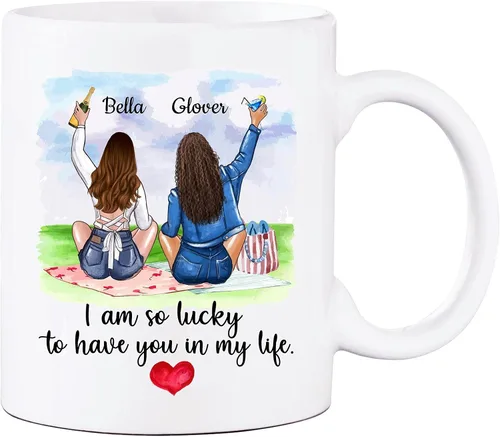 Miniatura 8 de Taza de café con texto en inglés "Best Friends Are The Sisters We Choose Ourselves We Choose Ourselves para mujeres, mejores amigas, taza de café