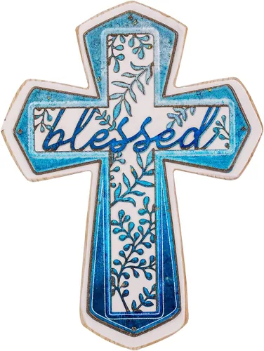 Miniatura 7 de OKSQW Cruz de pared de madera cristiana espiritual Cruz religiosa Regalos con gancho para colgar en la pared o mesa con bendita para la iglesia