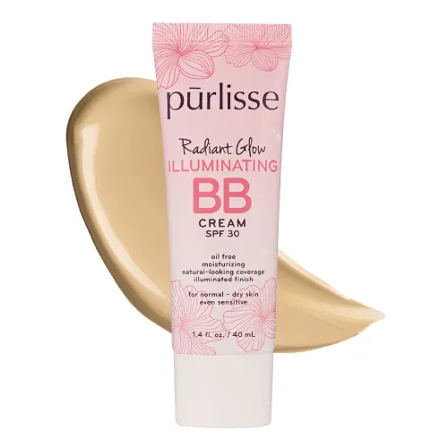 Miniatura 9 de pūrlisse Radiant Glow Illuminating BB Cream con SPF 30 – Glow BB Cream enriquecida con Goji y bayas de espino para piel húmeda – Ayuda a mejorar
