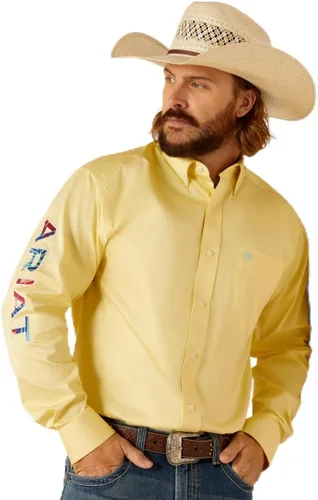 Miniatura 18 de Ariat Camisa de sarga con logotipo del equipo para hombre