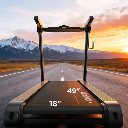 Miniatura 2 de Vitalwalk Foldable Treadmill with Auto Incline, Commercial 49"x18" Wide Running Belt, 10MPH, 3.5HP Brushless, Walking Pad Treadmill for Home, Auto