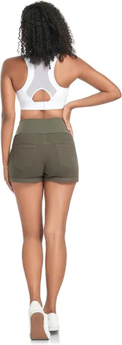Miniatura 5 de HOFISH Women's Stretchy Maternity Jeans Shorts Over The Belly Denim Shorts Pants Comfy Workout Casual Pregnancy Shorts