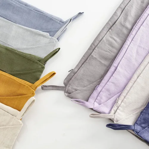 Miniatura 6 de Amazhiyu Pure Linen - Bolsa para colgar sobre la puerta con cremallera inferior para guardar ropa sucia, color azul cian