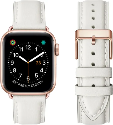 Miniatura 27 de Bandas cuadradas compatibles con Apple Watch de 38 mm, 40 mm, 41 mm, 42 mm, 44 mm, 45 mm, 49 mm, correa de muñeca de cuero genuino para iWatch SE
