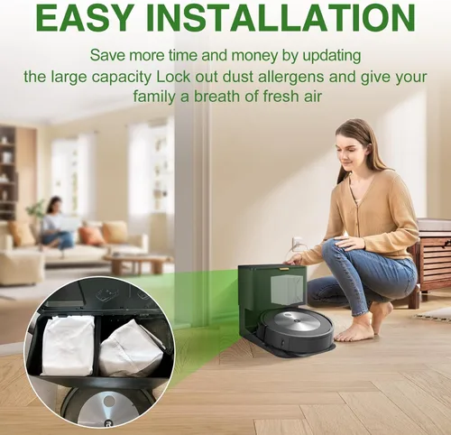 Miniatura 7 de VBN Paquete de 26 bolsas de vacío para iRobot Roomba i S J 100 400 500 Series All Clean Base, compatible con i3+ i4+ i5+ i6+ i7+ i8+ j7+ j8+ j9+ s9+