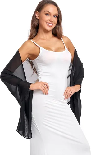 Miniatura 26 de Chales/mantones de gasa suave para vestidos, accesorios de mujer