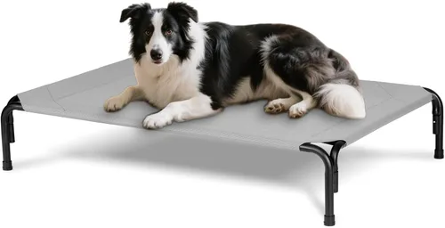 Miniatura 16 de Cama Elevada para Perros para Exteriores, Catre Elevado XL para Perros con Malla Lavable, Cuna Refrescante para Mascotas a Prueba de Mordidas