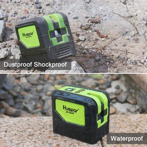 Miniatura 9 de 3 – Herramienta niveladora láser de punto de plomada (sin línea láser), Huepar 3 puntos láser autonivelante verde para soldadura y posicionamiento