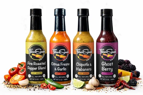Miniatura 10 de Fresco Sauce - Paquete de 2 Salsa picante Bundel - Mezcla de pimienta asada al fuego - Jalapeño - Pimientos serranos - Jugo de limón - Ajo cítrico
