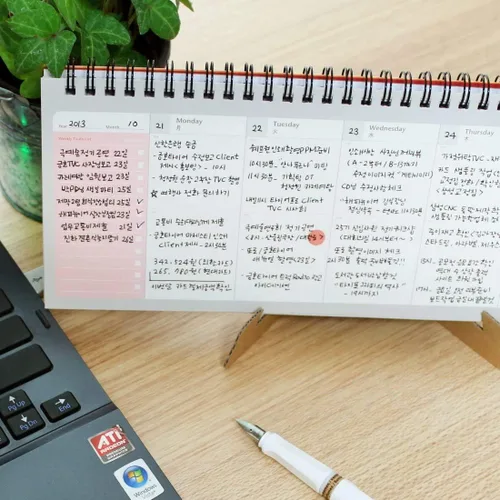 Miniatura 5 de PAPERIAN Brilliant 2021 - Agenda semanal sin fecha con alambre azul (12 x 4.4 pulgadas)