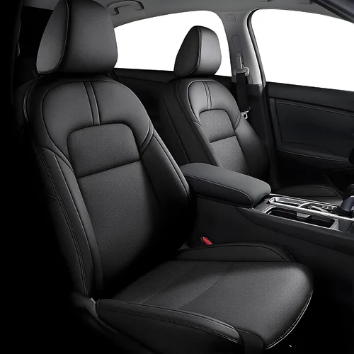 Miniatura 33 de AOMSAZTO Funda de asiento de coche para Mazda 3 2019 2020 2021 2022 2023 2024 2025 2026 – Juego completo de fundas de asiento de piel sintética