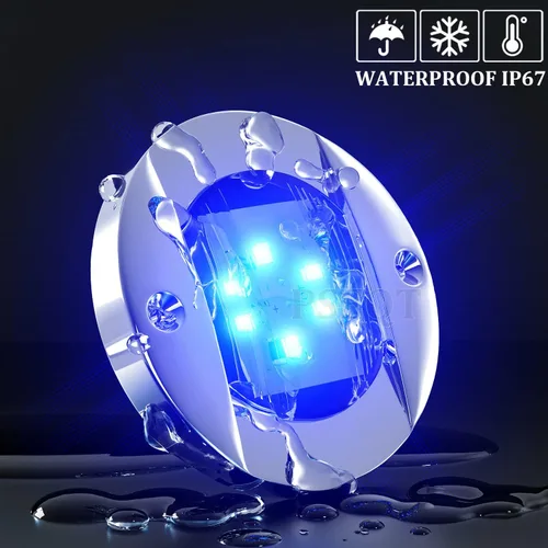 Miniatura 3 de PSEQT Luces LED marinas para cubierta de barco, popa de cortesía interior pontón ancla, luz impermeable para barcos, pesca nocturna, kayak, yate, 4