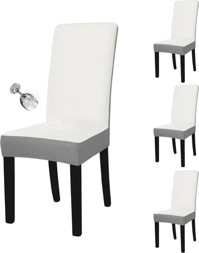 Miniatura 42 de Easy-Going - Juego de 2 fundas para sillas de comedor 100% impermeables, de tela Jacquard elástica, fundas protectoras removibles y lavables