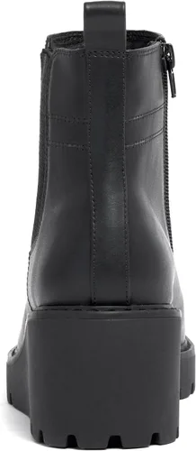 Miniatura 3 de vodvob Botas de tobillo para mujer, botines de tacón de cuña elásticos con plataforma Chelsea sin cordones y suela de lengüeta