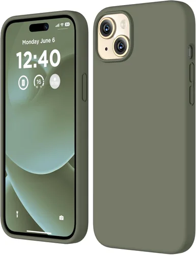 Miniatura 8 de Funda de silicona para iPhone 15 Plus, cubierta protectora de cuerpo completo, forro de microfibra suave antiarañazos, funda delgada ultrafina