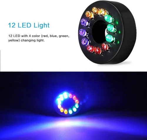 Miniatura 4 de Lewisia Bomba de agua sumergible con cabezal rociador de hongos de cristal, anillo de fuente de 12 LED, cable de 6 pies con certificación UL, ideal