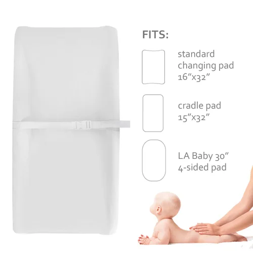 Miniatura 6 de Funda de algodón para cambiador, paquete de 2 unidades, para niños y niñas, funda para cambiador, unisex, suave y transpirable, de 16 x 32 pulgadas