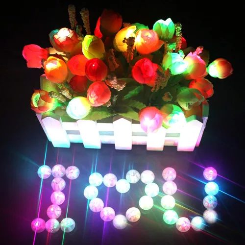 Miniatura 3 de Decoración de lámparas en bolas para fiestas de boda, luz de larga duración para linterna de papel, luz de flash LED multicolor, 100