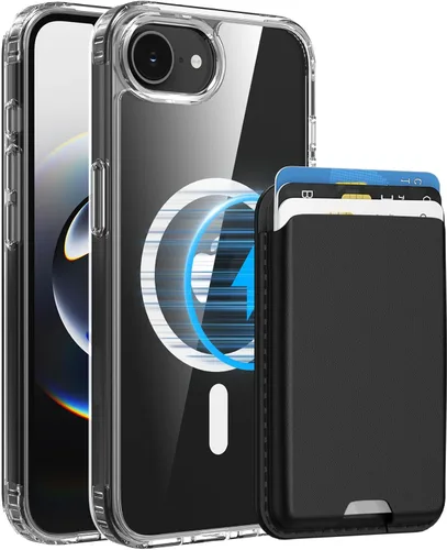 Miniatura 96 de Funda magnética para iPhone 12 Pro Max, cartera magnética desmontable con soporte para tarjetas, [compatible con MagSafe] grado militar, a prueba