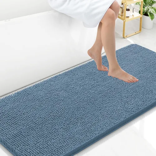 Miniatura 43 de Arotive Alfombras de baño de felpilla extrasuaves y absorbentes, de 24 x 16 pulgadas, lavables a máquina, parte trasera de goma antideslizante