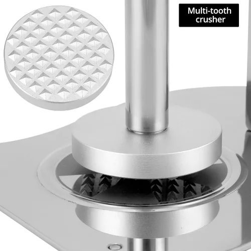 Miniatura 4 de QWORK Exprimidor de limón de escritorio manual resistente, 304 de acero inoxidable multifuncional naranja Juicer fruta y nueces trituradora