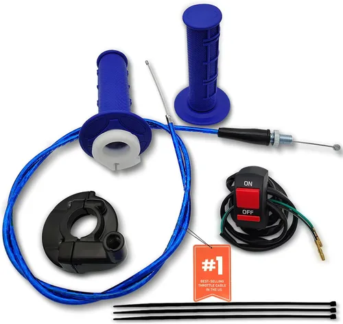 Mango de Acelerador Giratorio de 7/8 22 mm, Kit de Cable de Acelerador para Mini Bicicleta, Kit de Cable de Acelerador para Motocicleta de Cross de