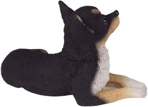 Miniatura 6 de 1 mini estatuilla de resina de Chihuahua de 2 pulgadas, mini regalos conmemorativos para perros, figuras de perro, decoración de automóvil, Negro