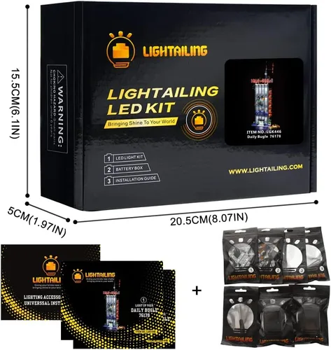 Miniatura 6 de LIGHTAILING Juego de luces para el modelo de bloques de construcción Daily Bugle – Kit de luz LED compatible con Lego 76178 – no incluye