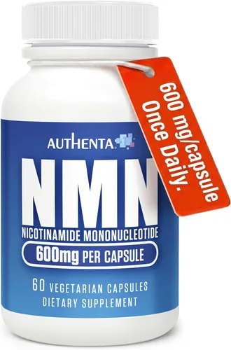 Suplemento NMN de 600 mg/cápsula una vez al día | Mononucleótido beta nicotinamida 99% puro | Potente precursor NAD+ | Apoya la energía celular y el