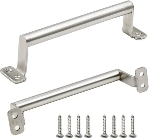 Manija de puerta corrediza para puerta de granero, tiradores de bolsillo para puerta de 6.8 pulgadas, centro de agujeros de acero inoxidable para