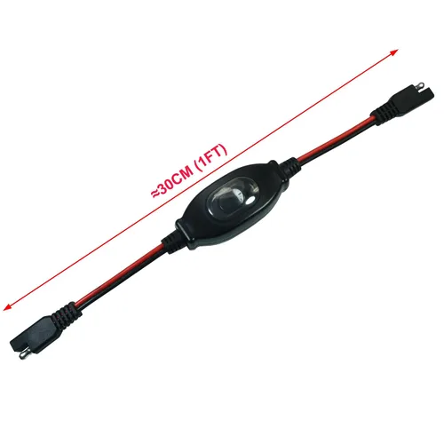 Miniatura 4 de FILSHU - Cable de extensión SAE 16 AWG, arnés de cables 12V-24V CC con interruptor de encendido/apagado, cable de acción rápida