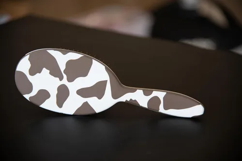 Miniatura 6 de FRAMAR Cepillo para desenredar el cabello con estampado de vaca, cepillo desenredante para mujeres, cepillo para cabello mojado para niñas, cepillo