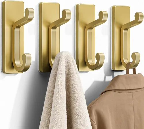 Miniatura 8 de Paquete de 6 ganchos negros autoadhesivos para pared, ganchos adhesivos para ropa, toallas, batas, llaves, bolso, mochila, ganchos resistentes