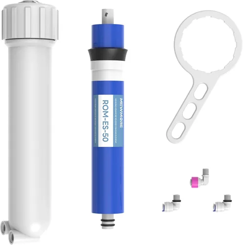 Filtro de membrana RO de 50 GPD con carcasa, membrana de ósmosis inversa de repuesto para el hogar, debajo del fregadero, sistema de filtración
