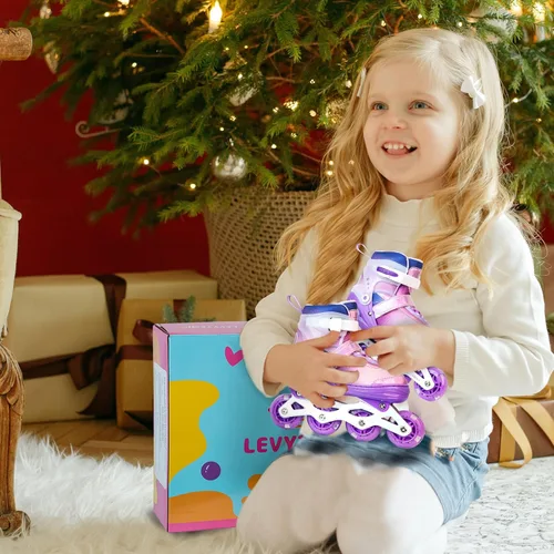 Miniatura 5 de Patines en línea ajustables para niños, niñas y adultos, patines con todas las ruedas que se iluminan para exteriores, para principiantes, jóvenes