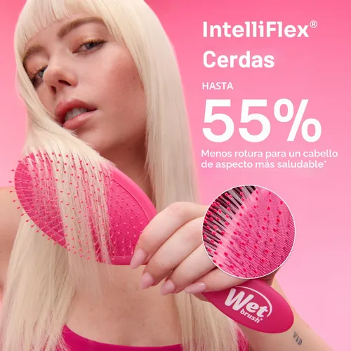 Miniatura 5 de Wet Brush - Cepillo desenredante Squirt, exclusivo de Amazon color aguamarina, mini desenredante, cerdas IntelliFlex ultrasuaves sin enredos
