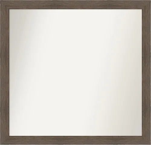 Miniatura 41 de Amanti Art Espejo de pared personalizado no biselado (24 x 27 pulgadas), marco estrecho de nogal chipre - varios tamaños personalizados - Espejo