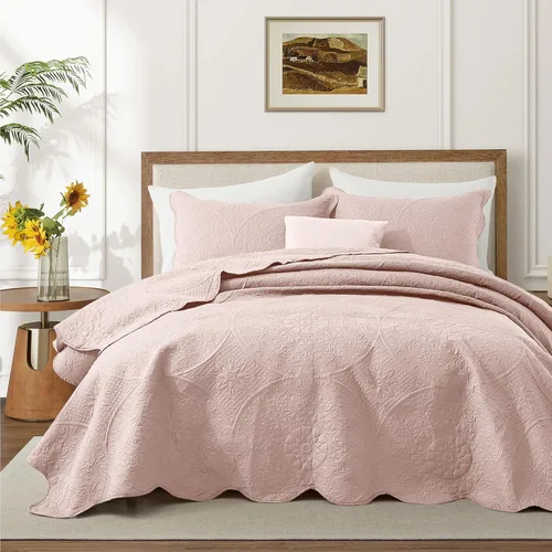 Miniatura 51 de MOONLIGHT20015 Paquete de 8 Colchas Tamaño King para Cama (106" x 96") - Venta al Por Mayor para Hoteles, Dormitorios de Huéspedes y Airbnbs - Gris